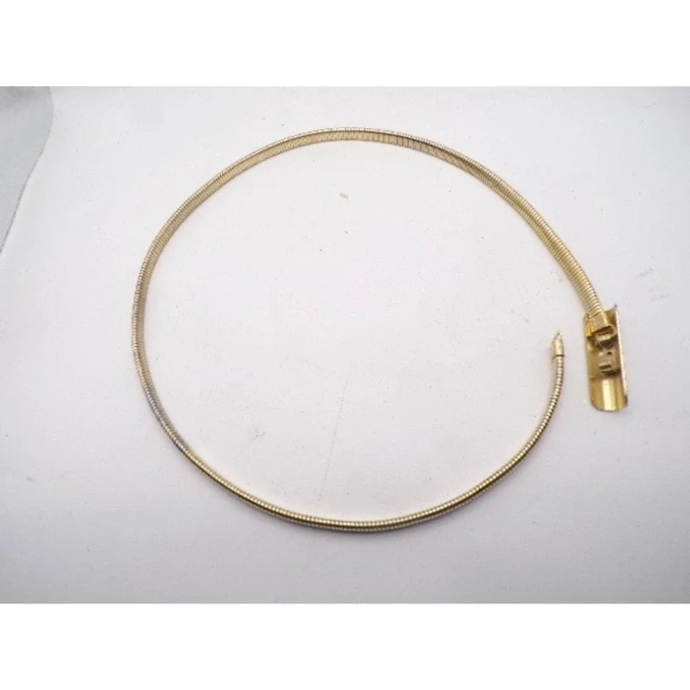 Gold Tone Omega‎ Belt Snake Chain Clasp Smooth Collar